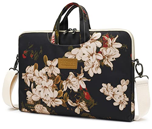 Dachee Black Peony Patten Waterproof Laptop Shoulder Messenger Bag Case Sleeve for 14 Inch 15 Inch Laptop Case Laptop Briefcase 15.6 Inch Dachee Black Peony Patten Waterproof Laptop Shoulder Messenger Bag Case Sleeve for 14 Inch 15 Inch Laptop Case Laptop Briefcase 15.6 Inch